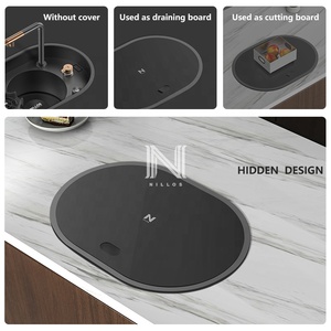 NLS5540 Évier de cuisine à bol unique fait à la main pour comptoir de bar Style circulaire de haute qualité pour voiture de tourisme <span class=keywords><strong>Camping</strong></span> <span class=keywords><strong>Car</strong></span> - Product Image 4