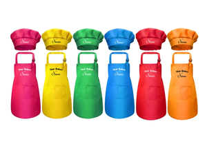 Adjustable Children's Artist <strong>Aprons</strong> with Pockets <strong>Kids</strong> Washable Chef <strong>Aprons</strong> for <strong>Cooking</strong> Cleaning in Kitchen Backing Painting - Product Image 6