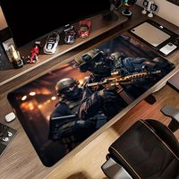 Tapis de souris et de clavier de jeu de style militaire extra large et doux