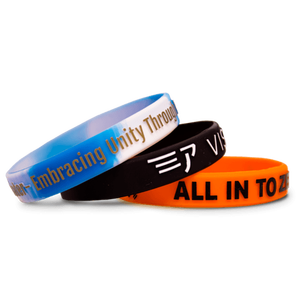 Bracelet en silicone personnalisé avec logo du fabricant, bracelet en caoutchouc promotionnel pas cher à haute visibilité - Product Image 2