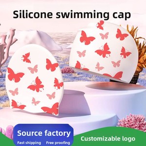 JW-1284 New Children's Swim Cap,Women's Long Hair, Silicone Swim Cap, Girls' Waterproof Ear protection Swim Cap, Customized logo - Product Image 1