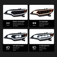 LKS pour 2014-2020 pour l'assemblage des phares FIT Jazz, mise à niveau avec lentilles de projecteur LED 12V, feux de jour et clignotants