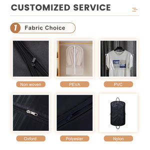 Обложка для костюма с логотипом на заказ, одежда, аккуратная, организованная, дышащая пластиковая сумка для одежды PEVA с прозрачным окном - Product Image 5