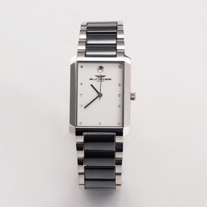 Orologi al quarzo con quadrante rettangolare da <span class=keywords><strong>donna</strong></span> <span class=keywords><strong>orologio</strong></span> da coppia in ceramica nera bianca impermeabile 2023 Reloj - Product Image 4