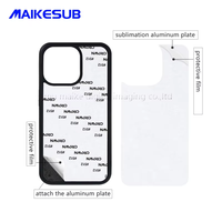 Coque de téléphone par sublimation, vente en gros, coque de téléphone portable en aluminium TPU 2D pour sublimation, impression personnalisée pour iphone