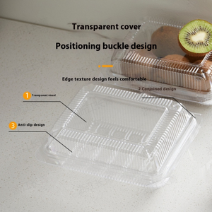 Chất lượng cao trong suốt dùng một lần nhựa <span class=keywords><strong>container</strong></span> thực phẩm lớp vỏ sò Take-Away hộp đóng gói cho Sushi và bánh mì - Product Image 4