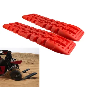 Tapis de récupération pour 4x4 tout-terrain sable neige boue piste pneu échelle rouge mince 4x4