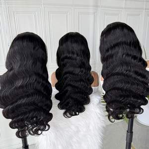 Body Wave Lace Front <b>Wig</b> <b>Human</b> Hair Natural Color Soft Bouncy Waves Pre Plucked Hairline 13x4 13x6 Lace <b>Wig</b> - Product Image 4