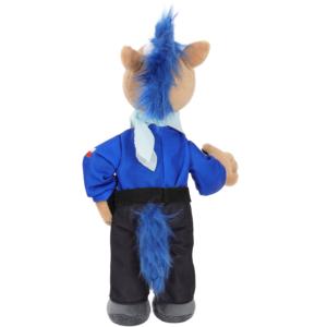 Peluche Cheval Ranger à Crinière Bleue OEM ODM, Mascotte <span class=keywords><strong>Poney</strong></span> en Uniforme Western, Jouet en Peluche Personnalisé, Souvenir d'Équipe Sportive - Product Image 2