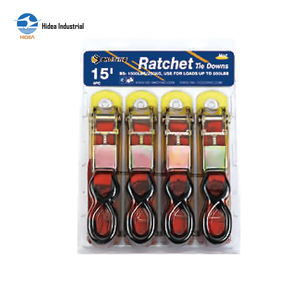 אביזרי בקרת מטען איכותיים של HIDEA, רצועות קשירה עם אבזם ראצ'ט, רצועות פוליאסטר לקשירת מטען, ערכות אריזה - Product Image 2
