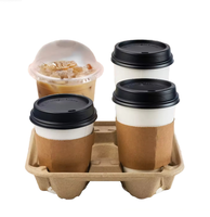 Gobelet en papier kraft recyclable 100% biodégradable sans plastique Gobelet en papier portable robuste avec couvercle personnalisé pour la fête