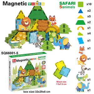 Blocs de <span class=keywords><strong>construction</strong></span> magnétiques sur le thème de la nature et des animaux du zoo 2026, 30/50/70 pièces, cadeau éducatif pour enfants, <span class=keywords><strong>jouet</strong></span> en plastique robuste pour garçons et filles - Product Image 4