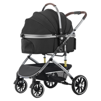 (Prêt à être expédié) Chariot de luxe pour animaux de compagnie, poussette pour animaux, chariot pour chiens et chats, transporteurs et produits de voyage pour animaux