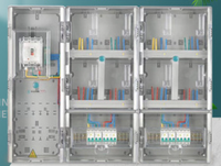Boîte de distribution industrielle intérieure HMJ, multi-usages, 6 prises, 12V-400V, avec serrure biométrique, IP54, ABS