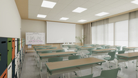 Bureau d'étude double réglable en hauteur pour étudiants, table en bois avec 2 chaises pour salle de classe, mobilier scolaire pour enfants
