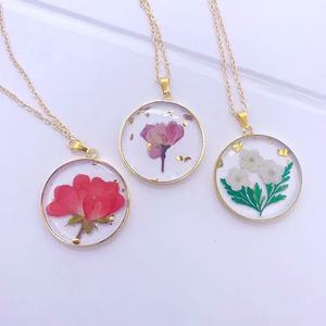 Collar de Resina con Flores Secas para Regalo de San Valentín, Colgante Creativo con Flores Reales, Joyería de Moda, <span class=keywords><strong>Flor</strong></span> del Mes de Nacimiento - Product Image 5