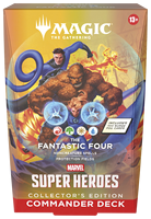 Коллекционный набор Commander Deck с персонажами Marvel Super Heroes и MTG: комплект из четырех колод коллекционных карт для подарков и игрушек