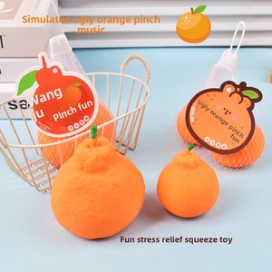 Nouveau jouet moelleux de grande taille Kumquat Ponkan LYT0703 - Anti-stress, amusant, décompression, réaliste, aspect moche, en caoutchouc - Product Image 2
