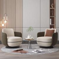 Fauteuil d'appoint moderne en velours capitonné, pivotant, confortable, convertible en canapé-lit pour appartement, maison ou bureau