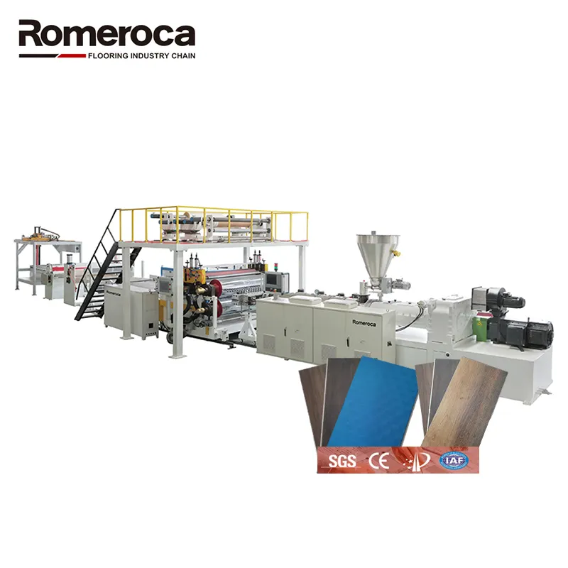 Romeroca RFS-Z110/220 SPC tıklama döşeme levha ekstrüzyon hattı yapma makinesi