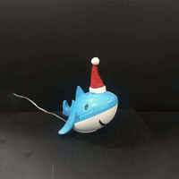 Lanterne Chapeau Requin de Noël en Gros, Mini LED RGB Bleu Blanc, Décoration du Nouvel An, Alimentation par Piles/USB, Certifié CE