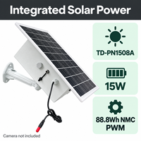 Kit de batterie solaire monocristallin intégré étanche IP65 15W 88.8Wh PWM pour charges de surveillance DC murales