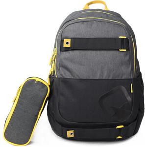 Muestra gratis Mochila para monopatín Bolsa de negocios de viaje de fitness multiusos Mochila de cuero PU de gran capacidad Soporte para computadora portátil - Product Image 1