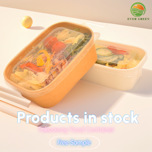 Caja de Ensalada Desechable de Papel Kraft Ecológico, Biodegradable y Compostable de Alta Calidad, con Tapa con Relieve, Precio de Fábrica, Fácil para <span class=keywords><strong>Sushi</strong></span> - Product Image 6