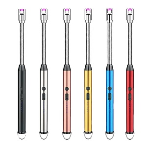Briquet électrique USB rechargeable long pour cuisinière, coupe-vent, LED, arc plasma, sans flamme, bougie, briquets BBQ inhabituels, extérieur - Product Image 2