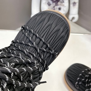 Bottes d'hiver pour femmes, couleur clair de lune, thermiques, imperméables, unisexes, de luxe, de haute qualité, respirantes, en cuir, personnalisées, tendance - Product Image 5