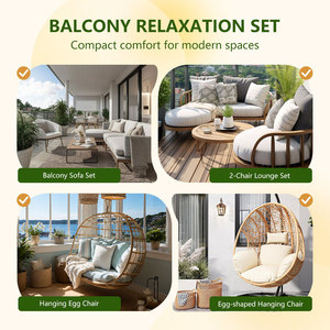Ensembles de salle à manger d'extérieur en alliage d'aluminium pour patio et <span class=keywords><strong>balcon</strong></span> ; Tables et chaises de style villa pour l'extérieur avec options de levage extensible - Product Image 4