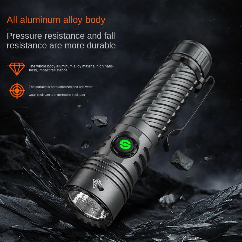 Fixed Led Flashlight New Aluminum Cup High-power LED Lighting Fixed Focus Flashlight ...