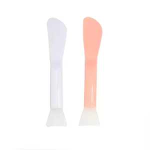 Brocha de <span class=keywords><strong>Maquillaje</strong></span> Profesional de Doble Punta con Mango de Plástico y Cabezal de Silicona Rosa, <span class=keywords><strong>para</strong></span> Aplicación de Mascarillas Faciales - Product Image 5