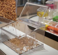 Conteneur alimentaire en plastique pour fruits secs, dattes, céréales, biscuits, épices, pistaches, bonbons, aliments en vrac, pour l'affichage en magasin et en supermarché
