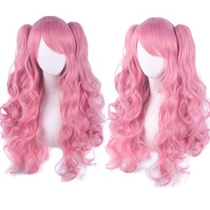 Colorful Water Wave Lace Front <b>Wig</b> Heat Resistant Synthetic Long Hair with Built-in Clips Lolita Anime Cosplay <b>Wigs</b> Halloween - Product Image 3