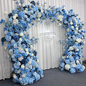 Set di Archi di <span class=keywords><strong>Fiori</strong></span> Artificiali Azzurri per Matrimoni, Centrotavola per Ingresso <span class=keywords><strong>con</strong></span> <span class=keywords><strong>Fiori</strong></span> Artificiali - Product Image 2