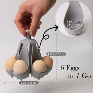 Molde de silicona resistente a altas temperaturas para huevos cocidos, nuevo, para el hogar, con bandeja para almacenamiento o regalos empresariales - Product Image 2