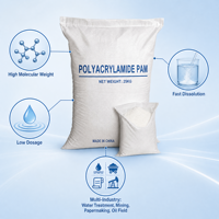 Polyacrylamide de poids moléculaire élevé PAM, floculant cationique, anionique, non ionique, polymère pour le traitement de l'eau, vente en gros OEM en vrac