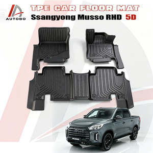 Tapis de sol de voiture 5D toutes saisons en TPE, sur mesure, pour Ssangyong Musso conduite à droite - Product Image 1