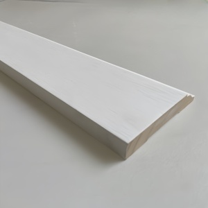Molduras Blancas de Diseño Moderno, Molduras de Pino Radiata, Zócalo, Molduras para Pisos, Decoración de Interiores para el Hogar - Product Image 3