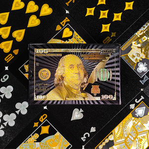 Juego de póquer de impresión de alta calidad, naipes de oro de entretenimiento, naipes de plástico Premium impermeables - Product Image 5