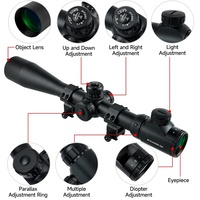 Lunette de visée tactique OEM SF 10-40x50mm en aluminium avec illumination laser rouge et verte, mise au point latérale et accessoires de montage