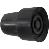 Puntas Antideslizantes de PVC para Muletas 21-22 mm (x4 Unidades) Negras para Muletas y Bastones KMINA K10039