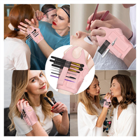 Palette de maquillage multifonctionnelle 4 en 1 en silicone, gant de maquillage, plateau de mélange de fond de teint, porte-pinceaux, accessoires de maquillage uniques