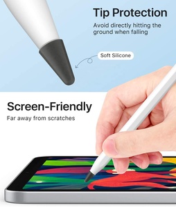 <span class=keywords><strong>MoKo</strong></span> ISO BSCI Factory Outlet 10 Packs Pen <span class=keywords><strong>Pencil</strong></span> Tips Cover Anti Slip Silicone Protective Case for Apple <span class=keywords><strong>Pencil</strong></span> 1st 2nd - Product Image 3