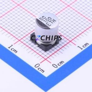 ตัวเก็บประจุอิเล็กโทรไลต์อะลูมิเนียมแบบ SMD รุ่น 25THV100MSPA6.3X8 ขนาด D6.3xL8 มม. 100uF 20% 25V 6.3 มม. - Product Image 1