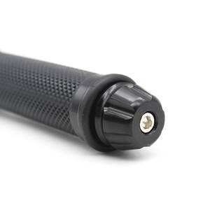 แฮนด์จับมอเตอร์ไซค์พร้อมฝาปิดปลายแฮนด์ อลูมิเนียม CNC สำหรับรถแข่ง และยางนุ่ม ใช้ได้กับแฮนด์ขนาด 7/8 นิ้ว (22 มม.) (สีดำ) - Product Image 5