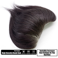 Prothèse capillaire ultra-fine en cheveux Remy pour hommes et femmes, couvre-chignon de haute qualité en cheveux chinois pour la remplacement des cheveux de la calotte