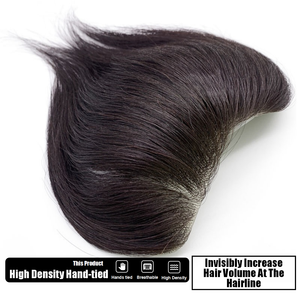 Toupet Ultra Sottile in <span class=keywords><strong>Capelli</strong></span> Remy per Uomo e Donna, Copertura per Calvizie di Alta Qualità, Sostituzione <span class=keywords><strong>Capelli</strong></span> Cinesi per Fronte - Product Image 4