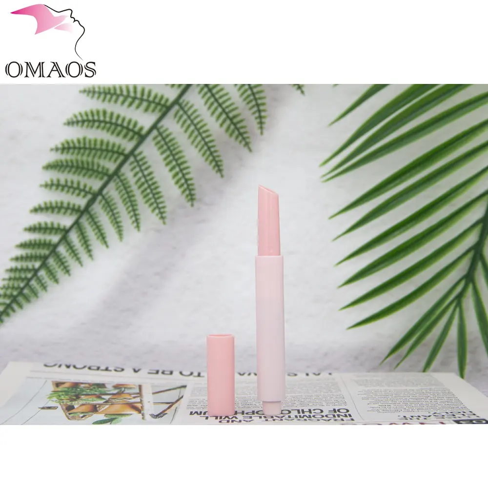 Omaos Cute Pink Press Cuticle Oil Pen Custom logo Lip Gloss Lip Plump Packaging Lip Gloss Lipstick Containers